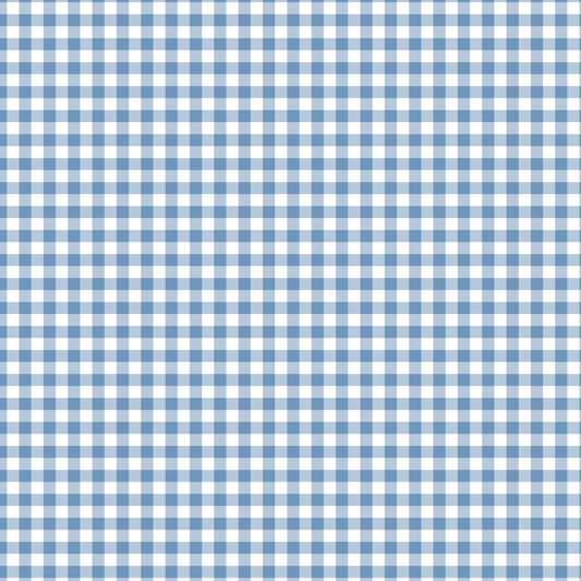 Wipeable August Gingham - French Blue